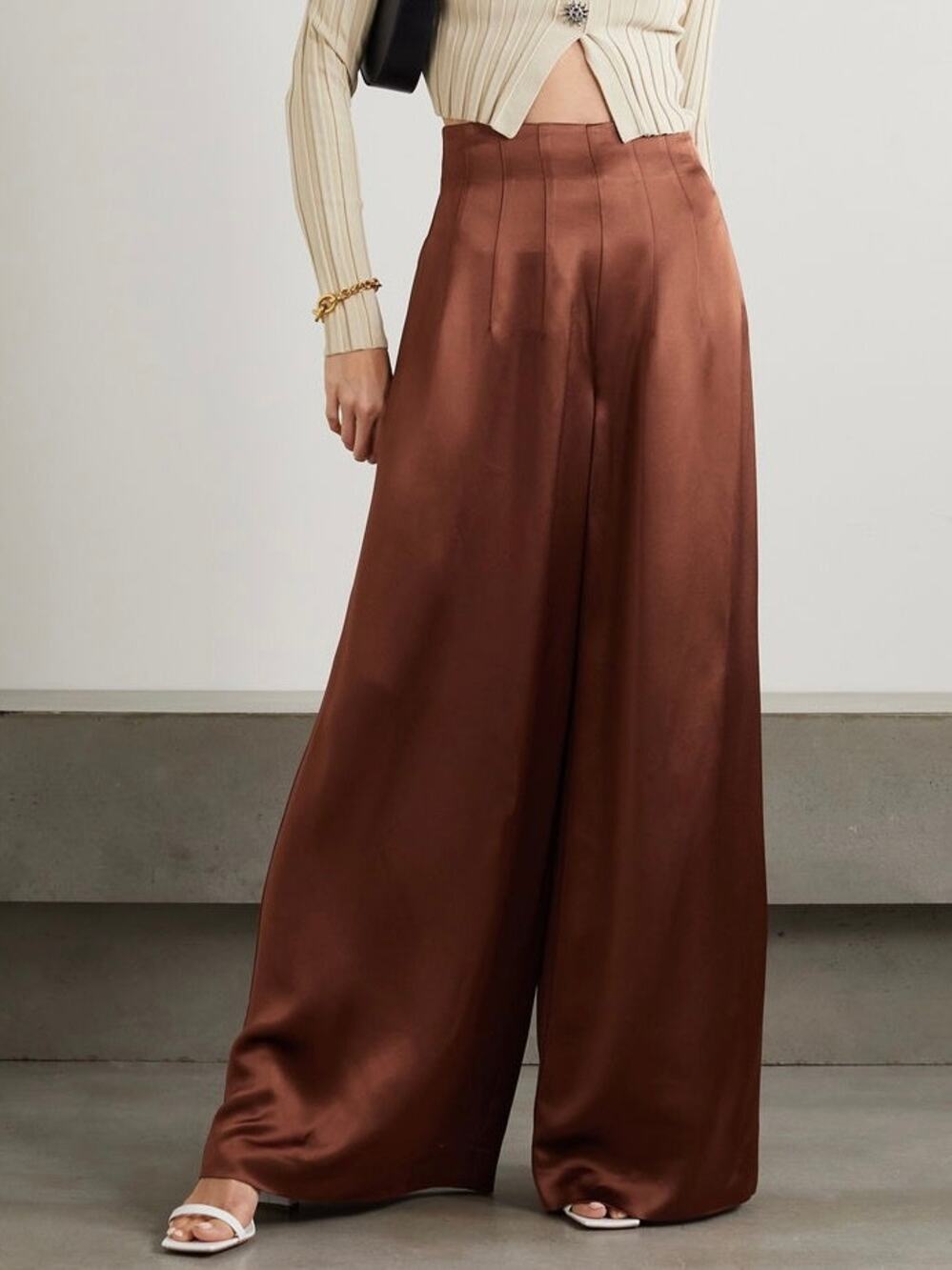 Staud Satin Wide Leg Pants